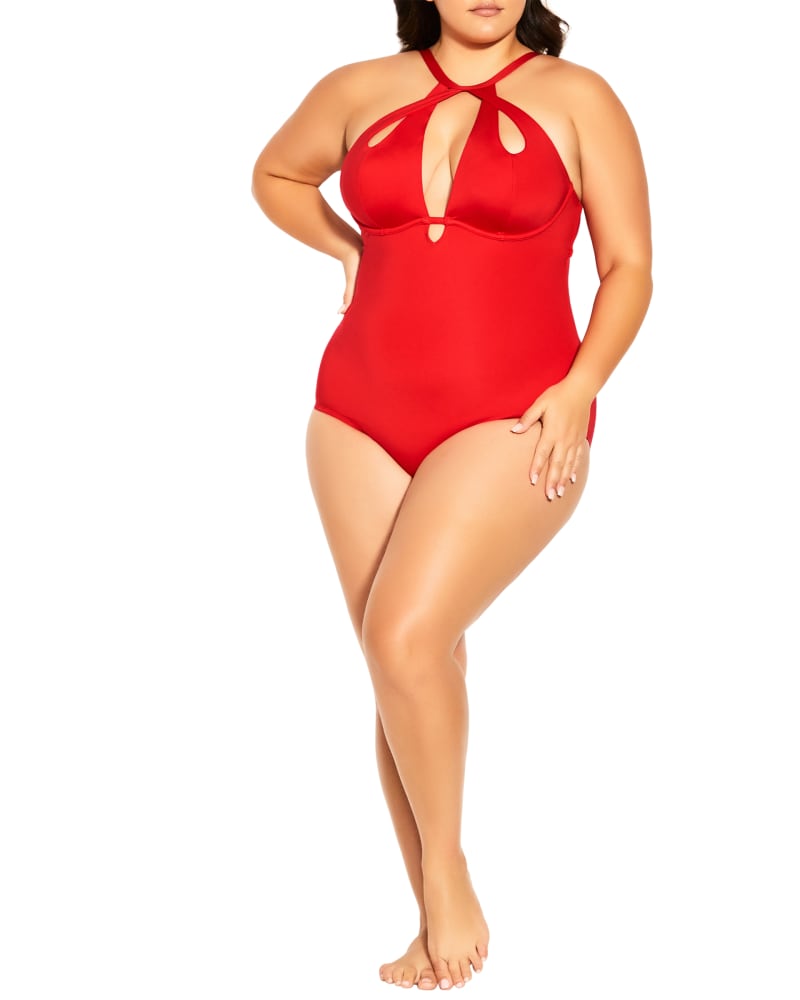 Plus size model wearing Aitana Cancun One-Piece by City Chic | Dia&Co | dia_product_style_image_id:200436